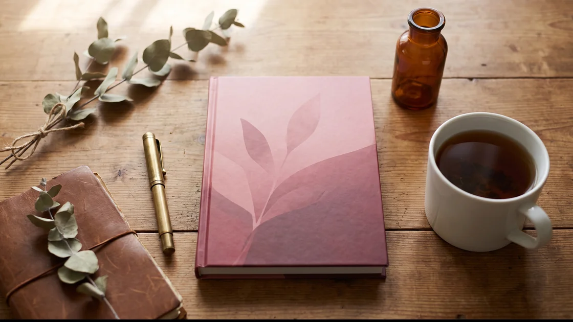 A flat lay of the A.L.I.G.N. framework guide on a warm wooden table